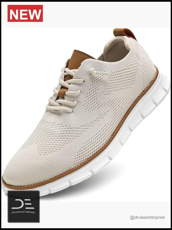 Mesh Breathable Lightweight Walking Oxfords Lace-Up Business Work Shoes main image 6